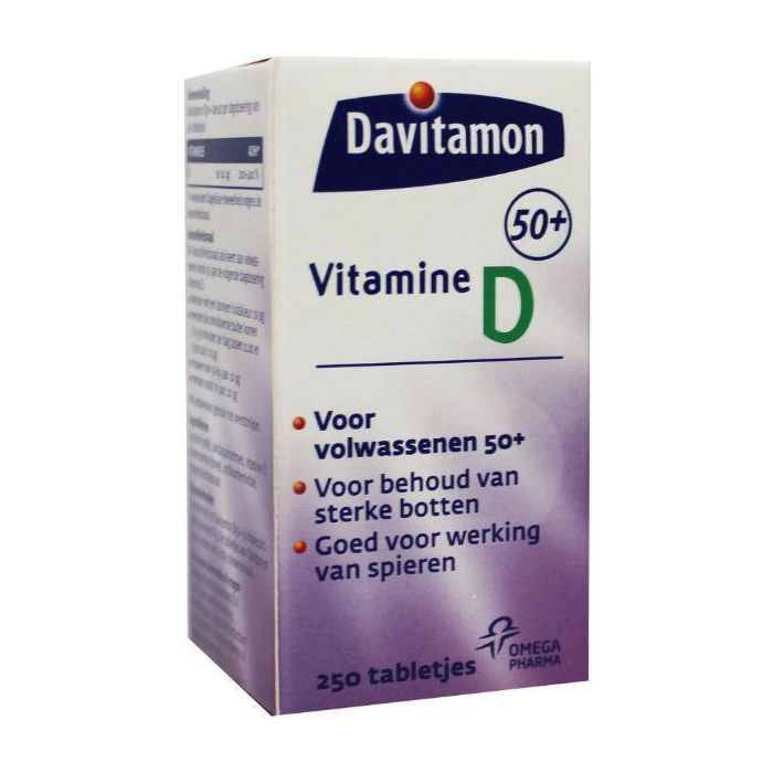 Slot heet blozen Davitamon 50+ Vitamine D 250 tabletten :: Gezonderwinkelen.nl