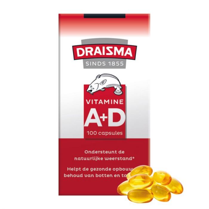 Oh isolatie Zwart Draisma Vitamine A + D levertraan 100 Capsules Kopen? :: Gezonderwinkelen.nl